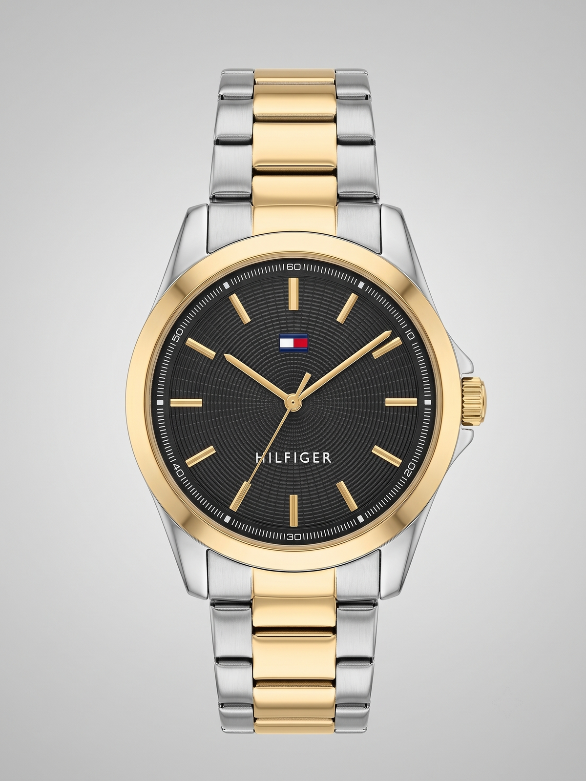 Tommy Hilfiger Two-Tone Gold & Black Dial Watch