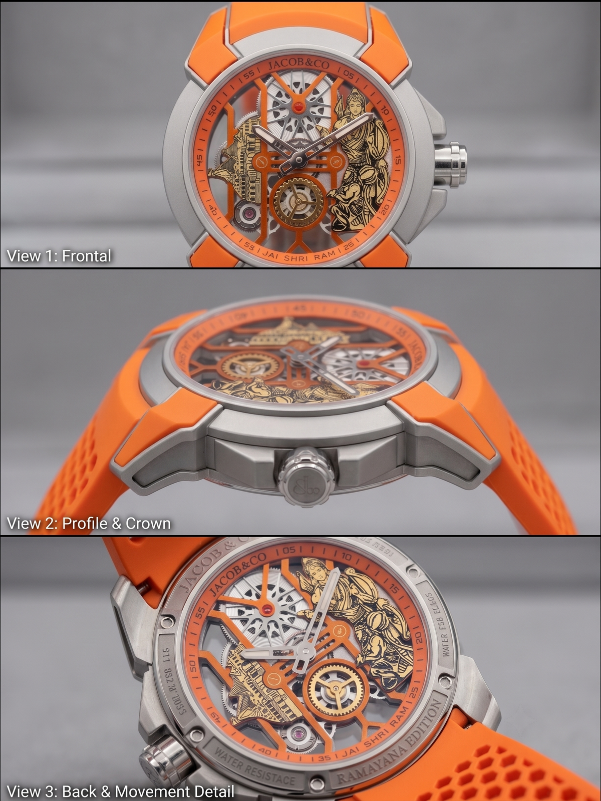 Jacob & Co Epic X Ayodhya Ram Mandir Skeleton Men’s Quartz Watch