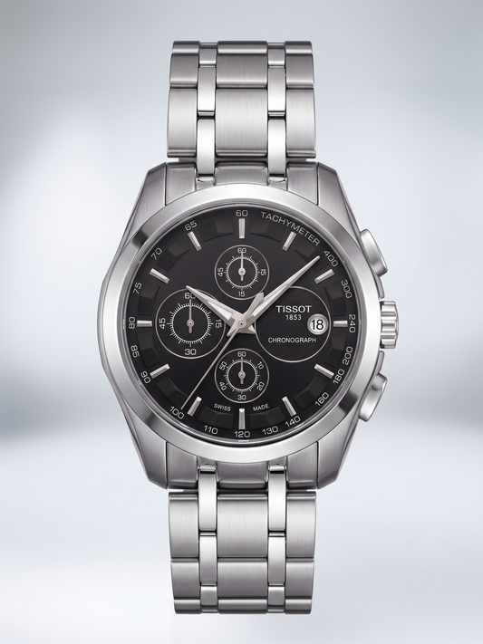 Tissot Executive Multi-Dial Chronograph – Black Dial Silver Steel Watch