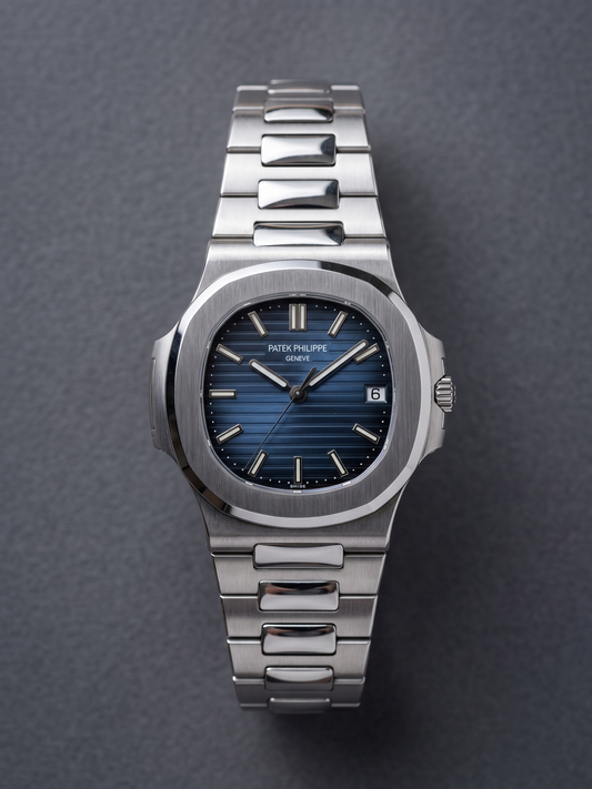 Patek Philippe Nautilus Edition Men’s Quartz Watch (Sunburst Blue)
