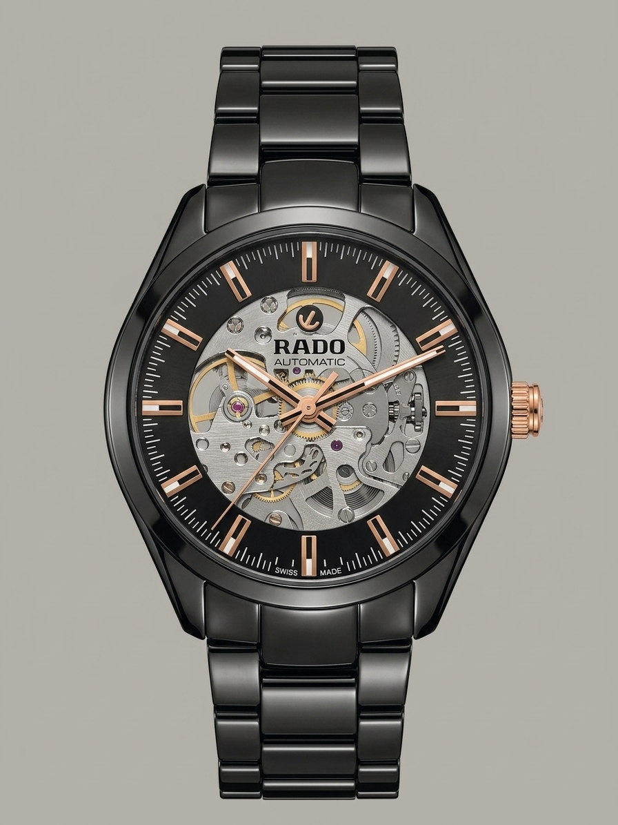 Rado DiaMaster Open Heart Automatic – Midnight Black Ceramic & Rose Gold